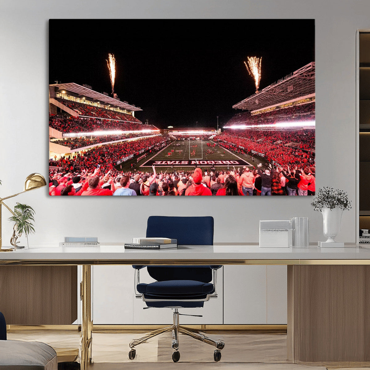 Oregon State Beavers Football Team Print - Corvallis Reser