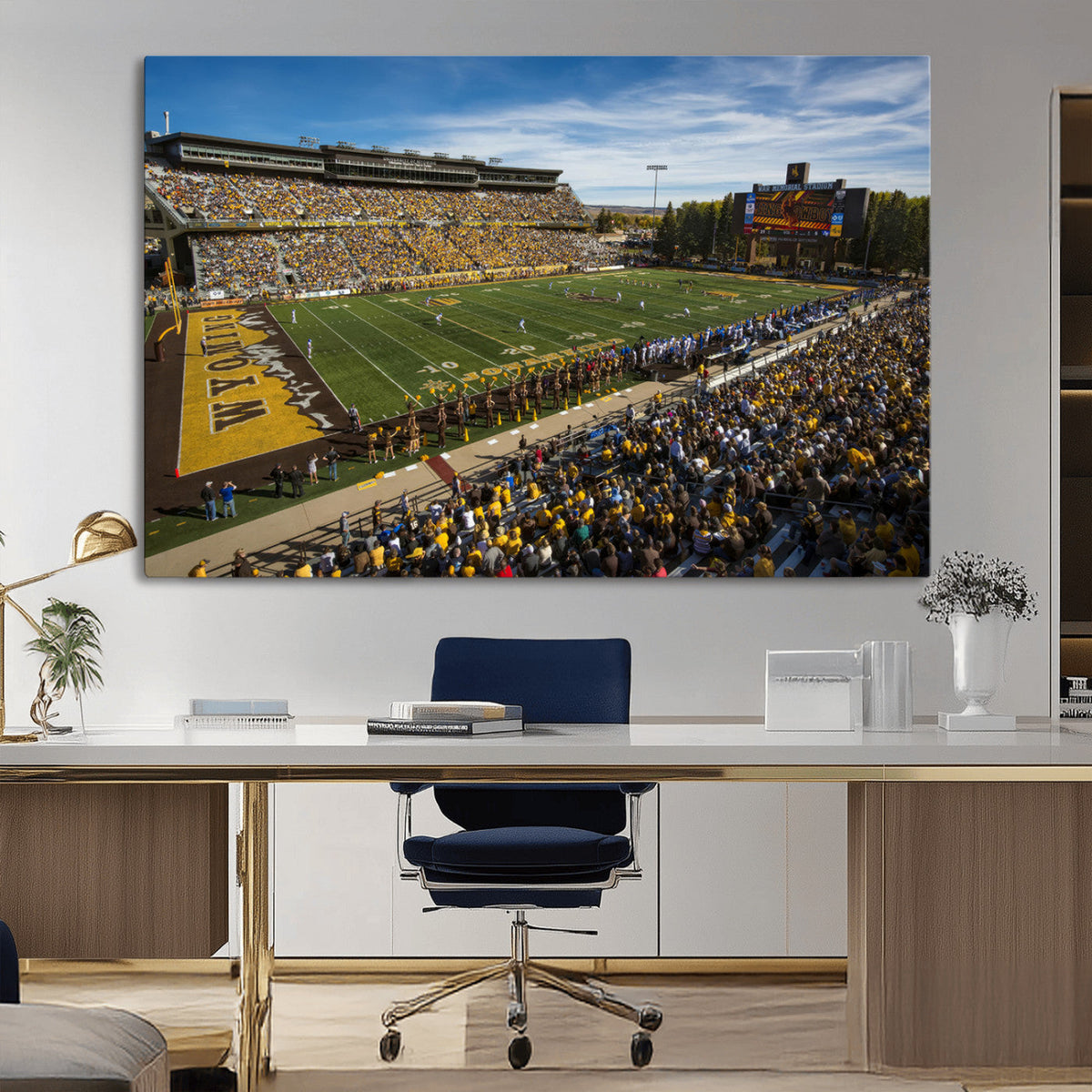 University of Wyoming Cowboys Football Team Print - Laramie