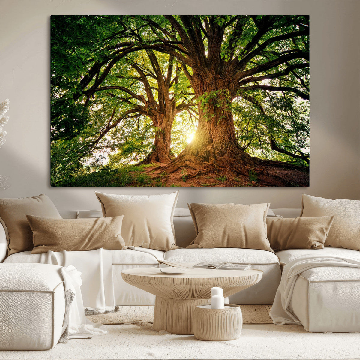 Majestic Ancient Tree Wall Art, NatureCanvas Print, Woodland