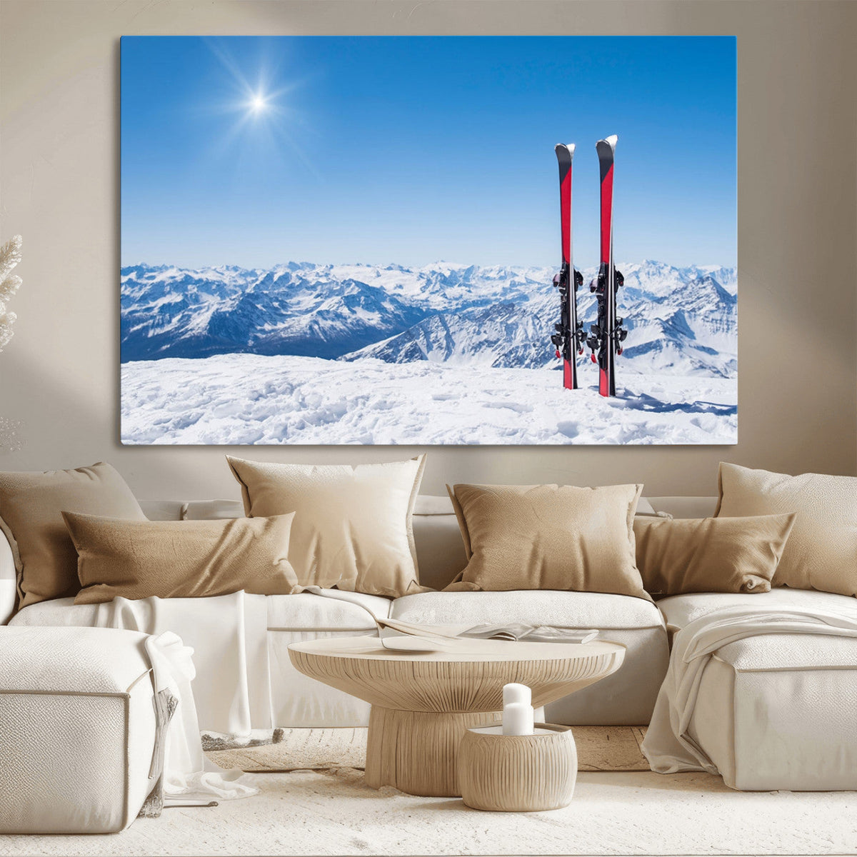Ski Season Snow Wall Art Canvas Print