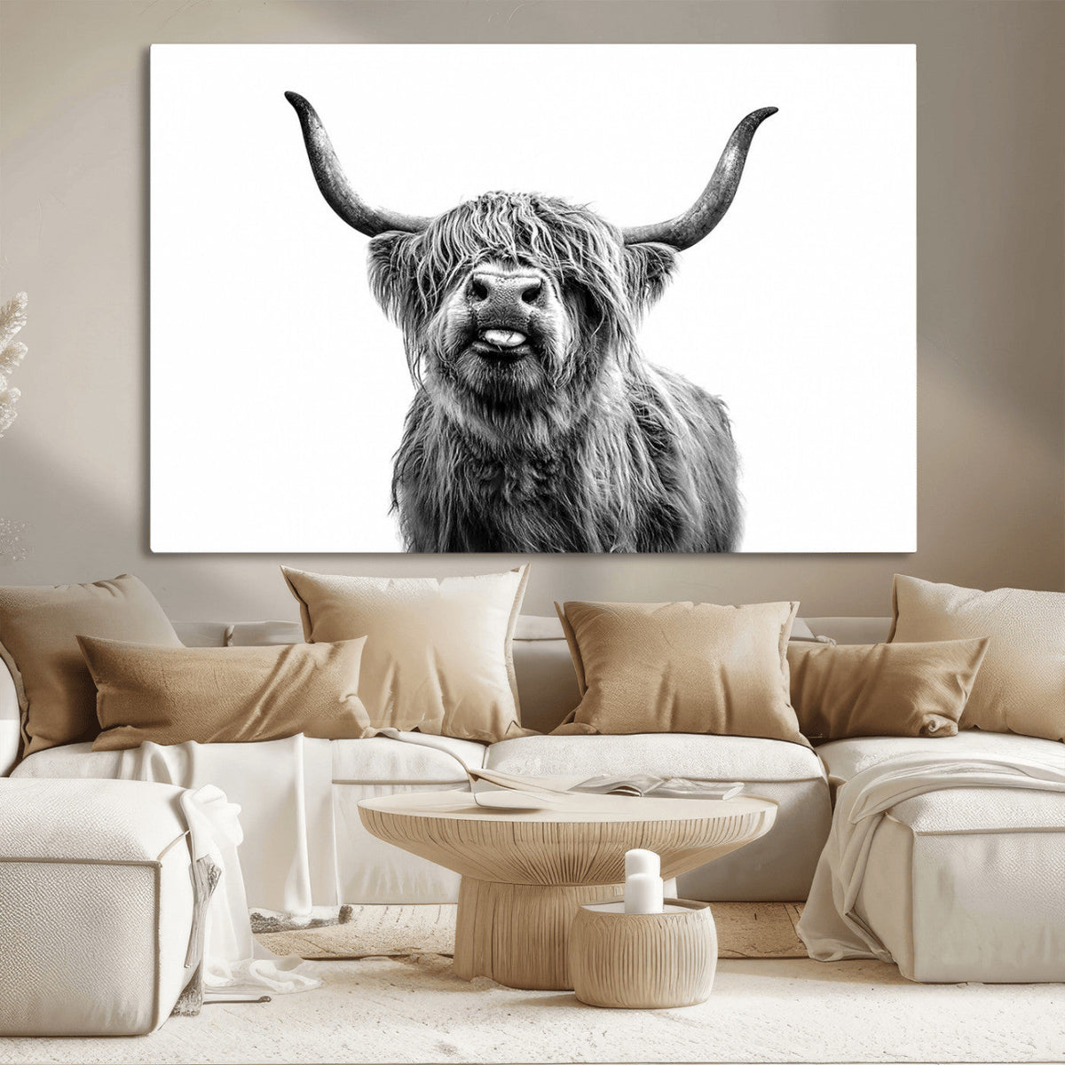 Fanny Scottish Highland Cow Cattle Art Print Farmhouse Wall