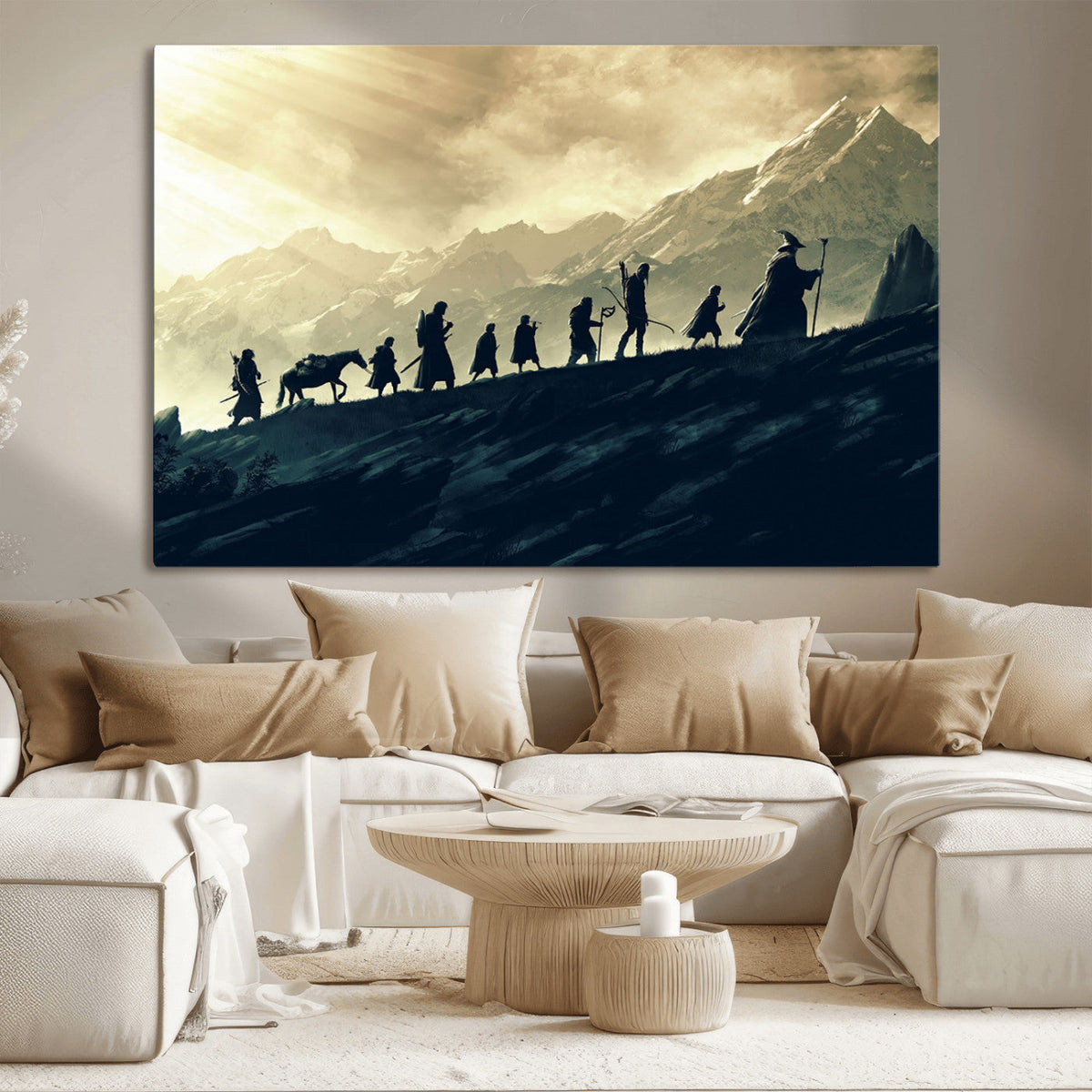 Fellowship Journey Wall Art – Fantasy Adventure Canvas Print