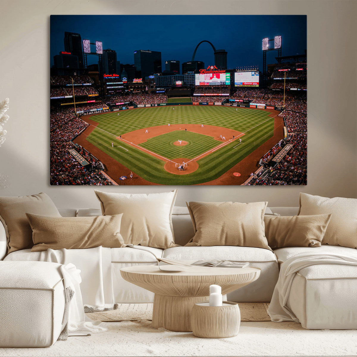 St. Louis Cardinals Baseball Team Print - Busch Stadium Wall