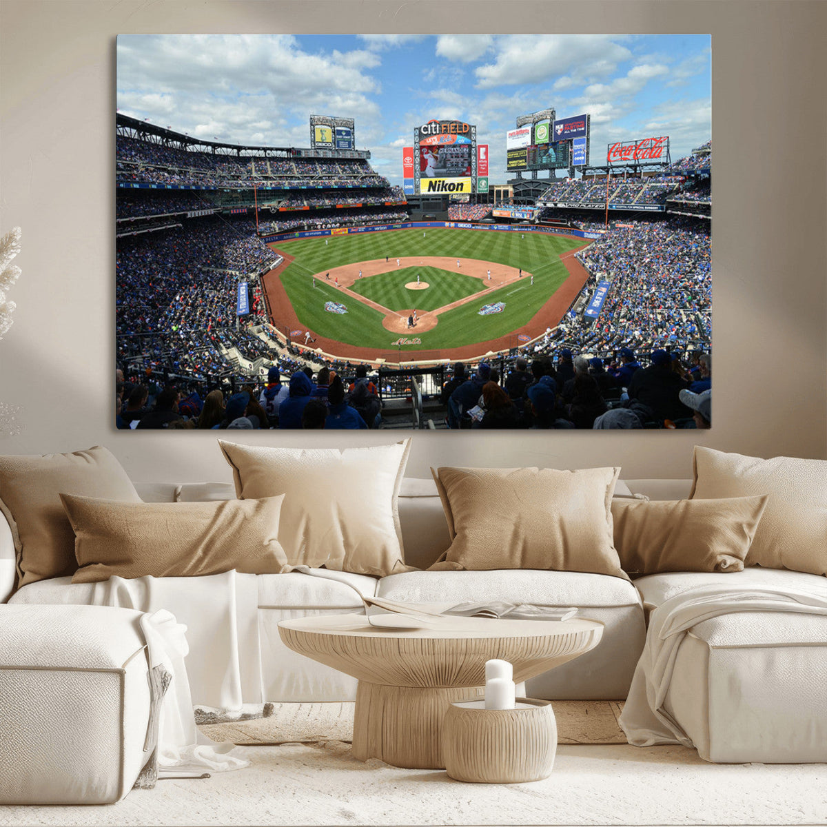 New York Mets Baseball Team Print - Citi Field Stadium Wall