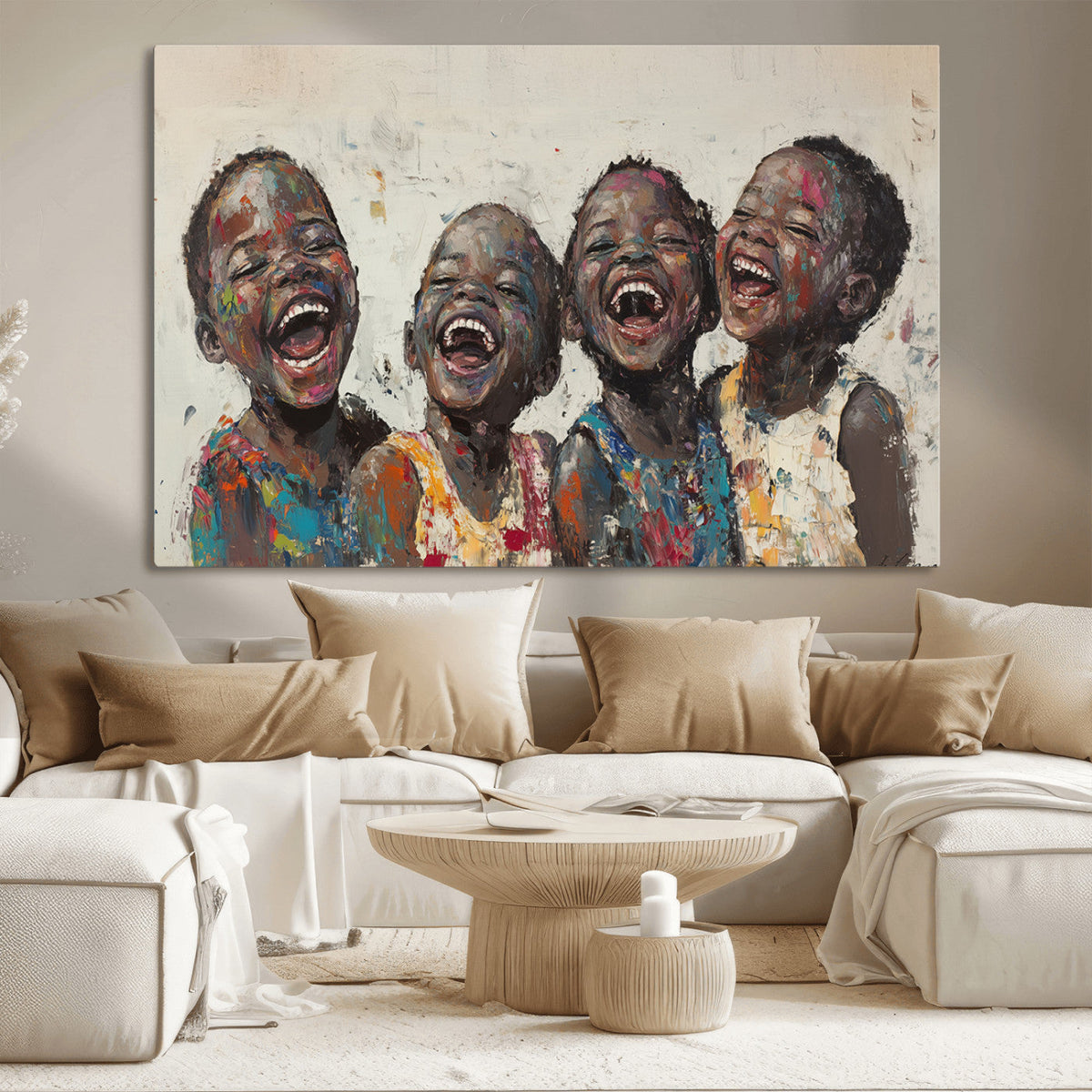 Shai Yossef Print - Joyful Childhood Canvas Wall Art -