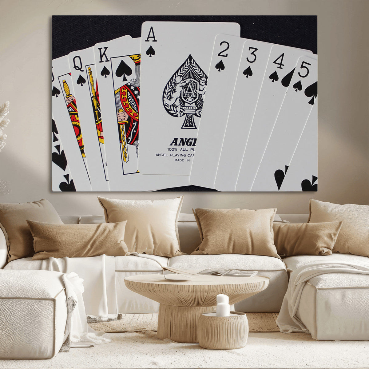 Poker Wall Art - Playing Cards Canvas Wall Art Print - Ace
