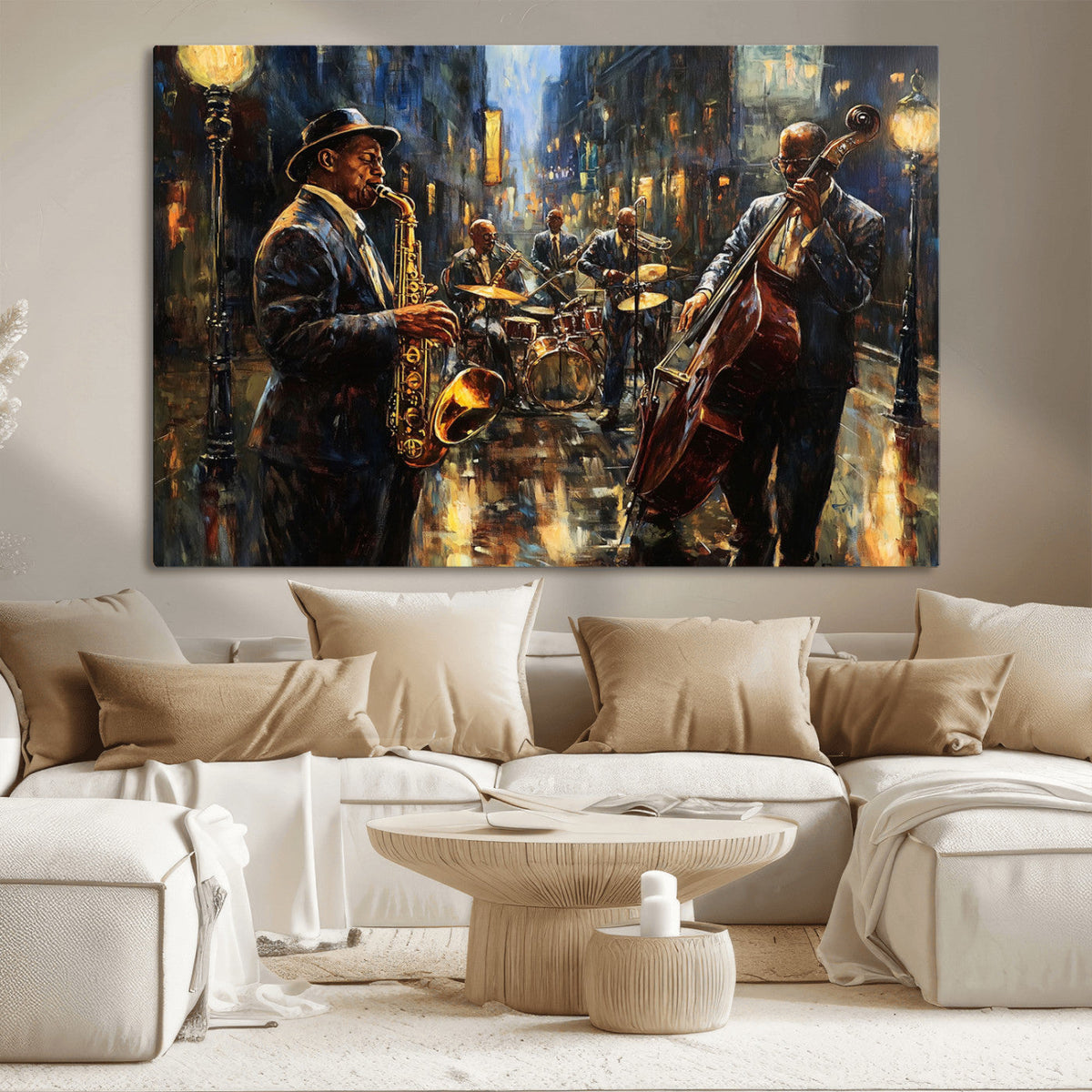 Jazz Canvas Wall Art Print – Abstract African American Music