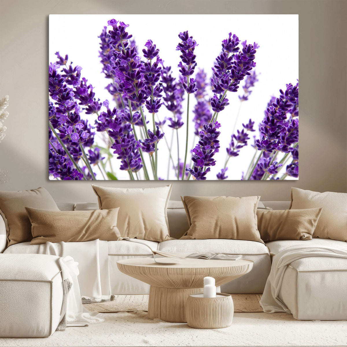 Lavender Flower Wall Art Canvas Print