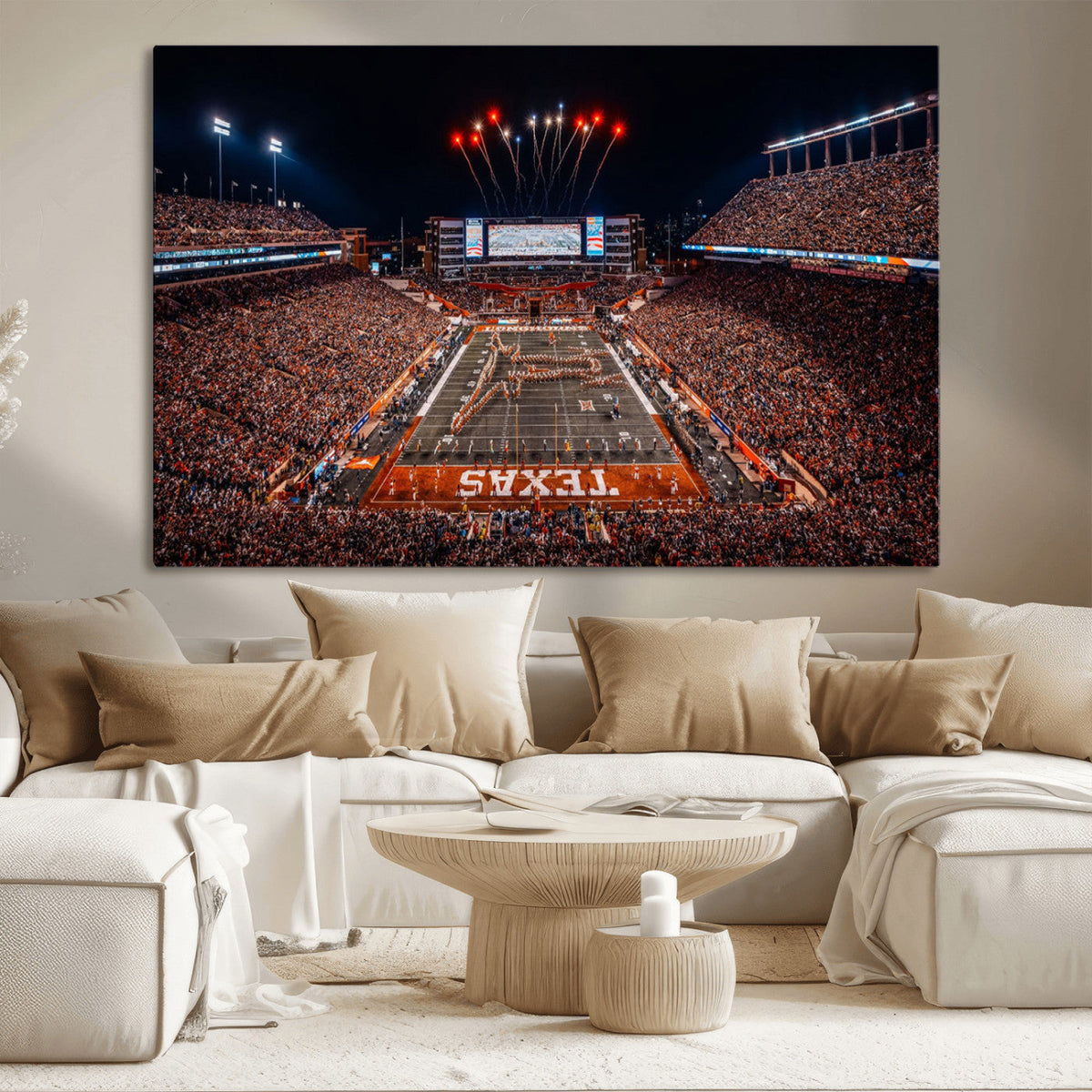 Texas Stadium Night Game Wall Art Canvas Print – Vibrant