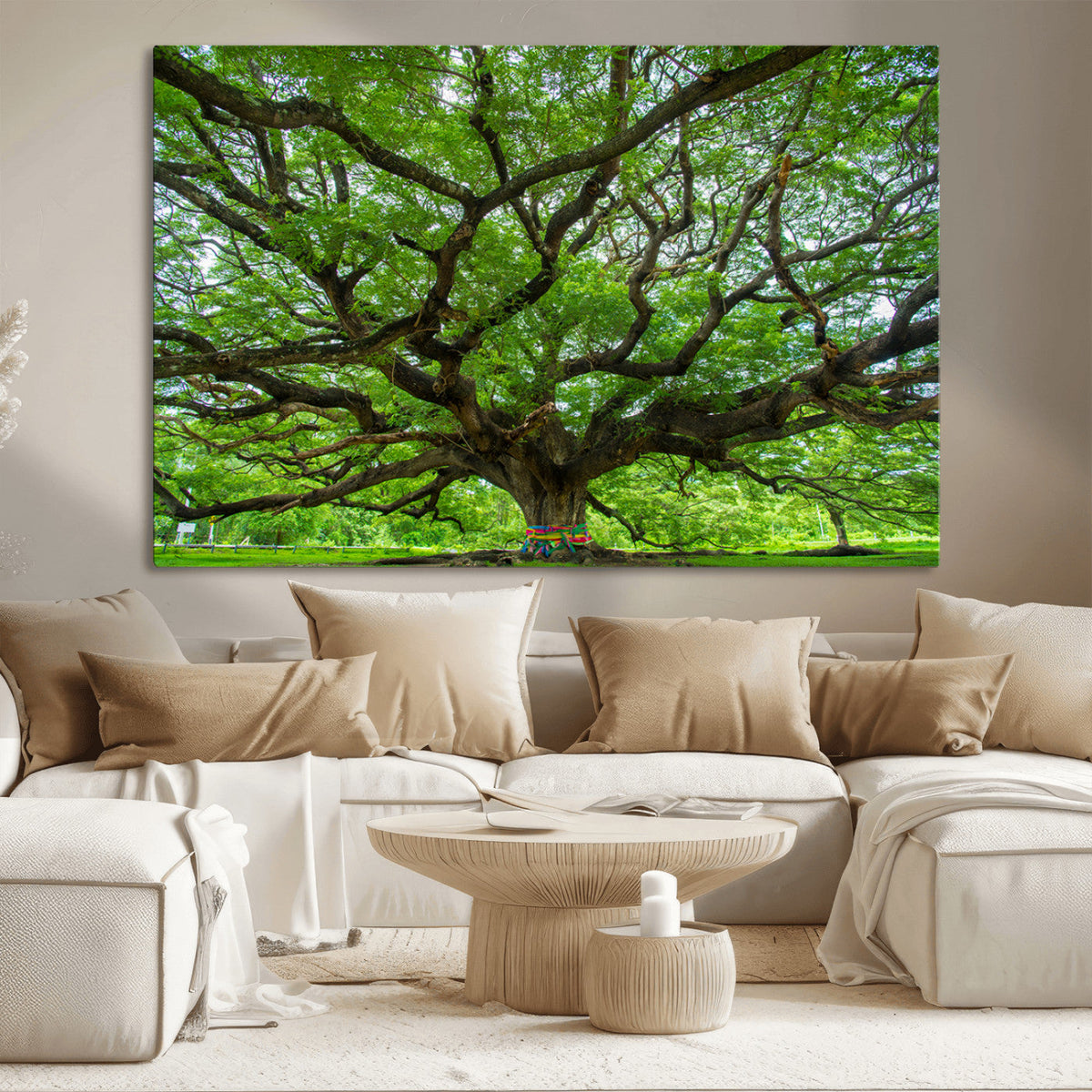 Angel Oak Tree Wall Art Canvas Print – Framed Majestic