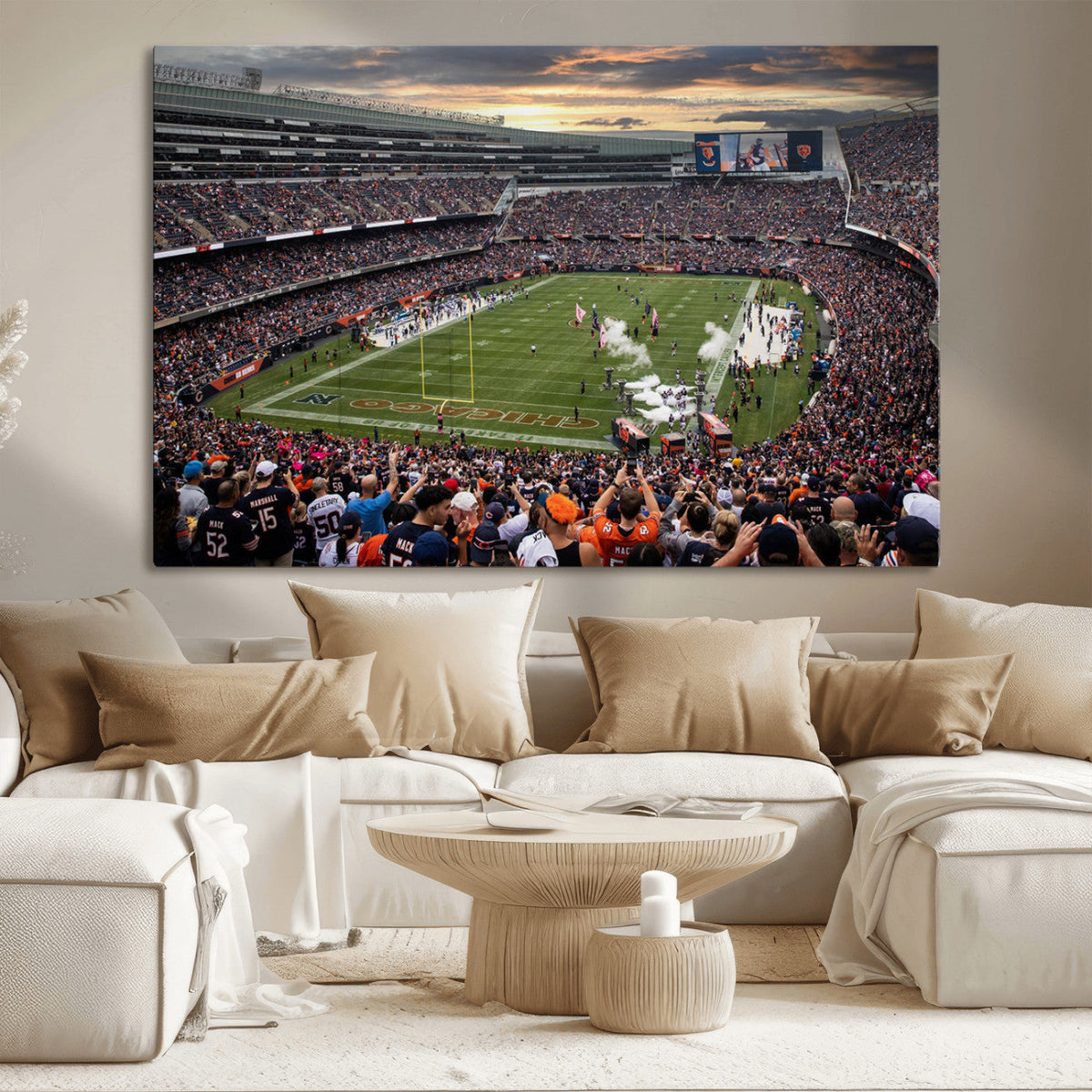Chicago Bears Soldiers Field Wall Art Canvas Print – Framed