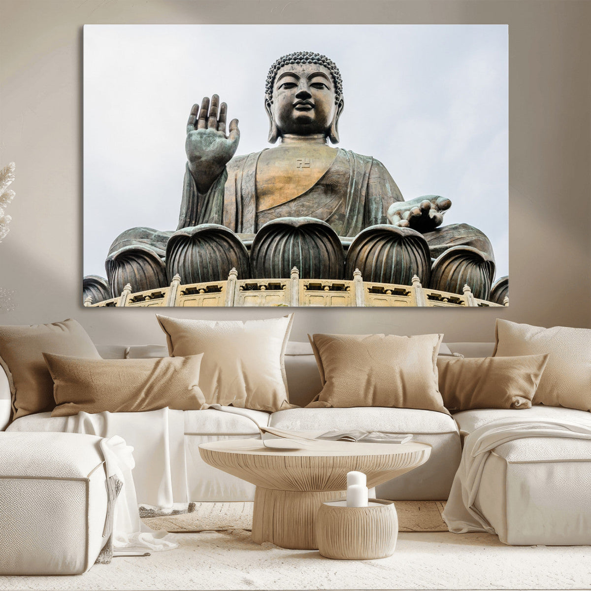 Buddha Statue Wall Art Canvas Print