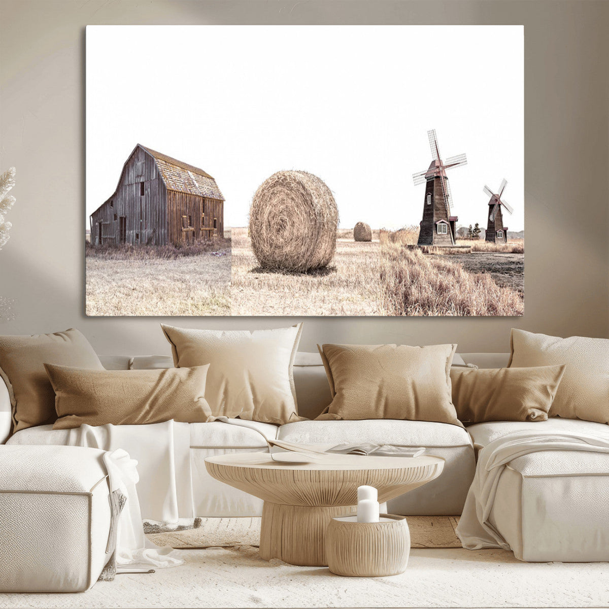 Farm Prints Set, Set of 3 Farmhouse Wall Art, Country House