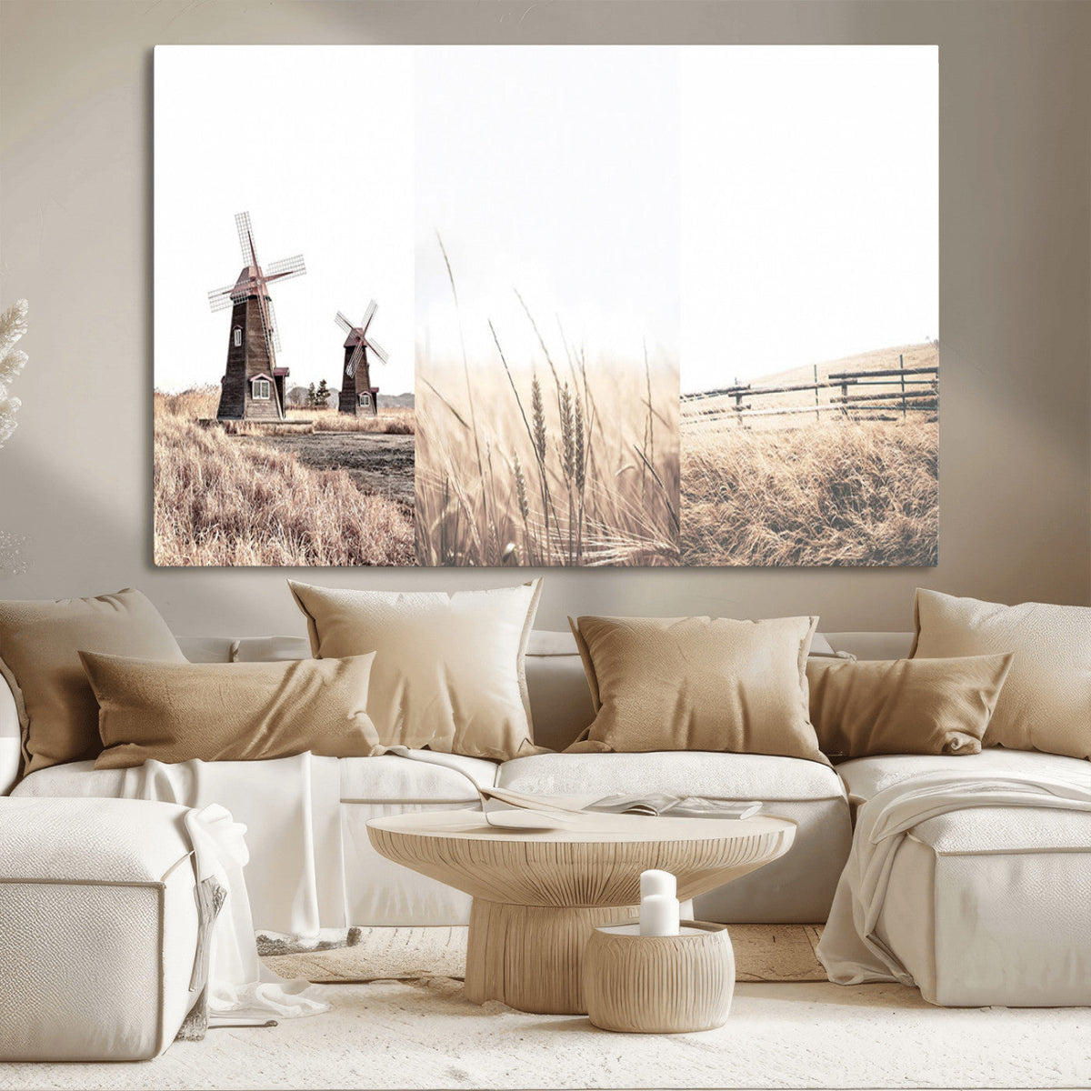 Farm Prints Set, Farmhouse Wall Art Canvas, Country House