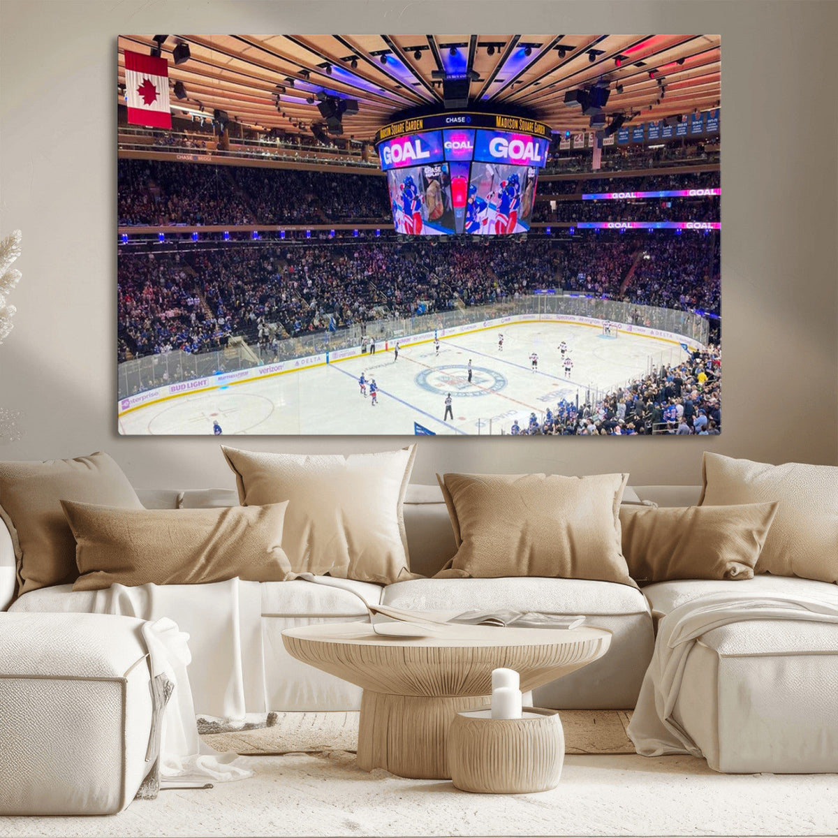 Madison New York Rangers Hockey Stadium Wall Art Canvas