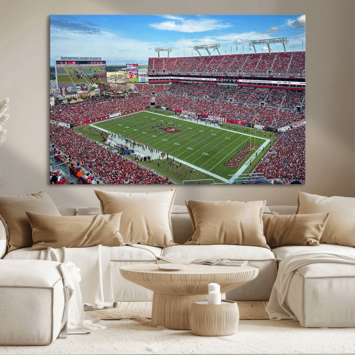 Florida Tampa Raymond James Stadium Wall Art Canvas Print -