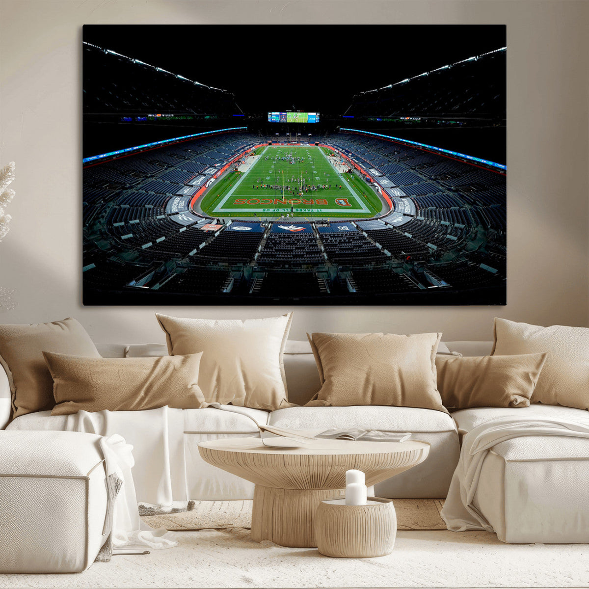 Denver Broncos Football Team Print Canvas- Denver Empower