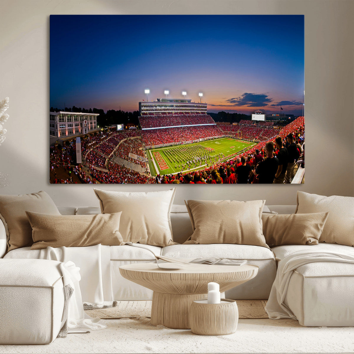 Wolfpack Football Team Wall Art Print - Raleigh