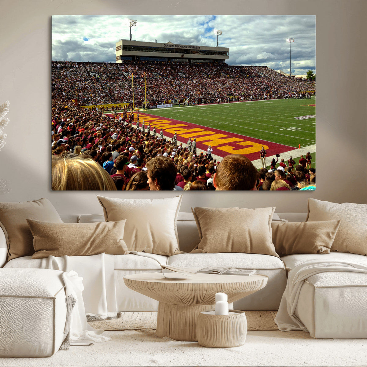 Central Michigan University Chippewas Football Team Print -