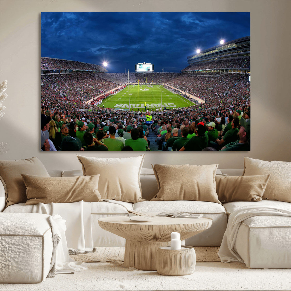 Michigan State Spartans Football Team Print - East Lansing