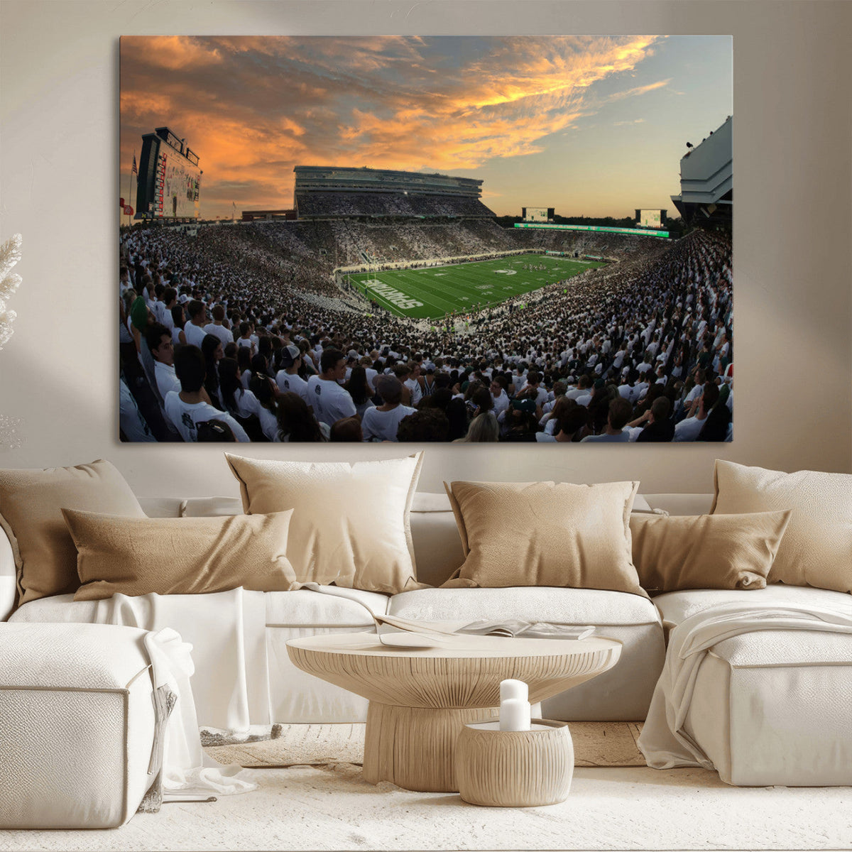 Michigan State Spartans Football Team Print - East Lansing
