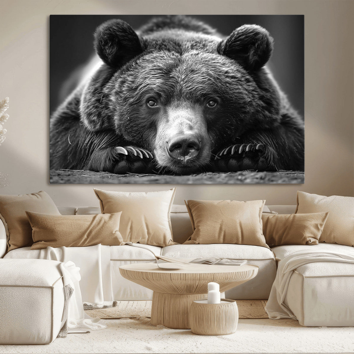 Resting Grizzly 399 Bear Canvas Print | Ready to Hang Wall