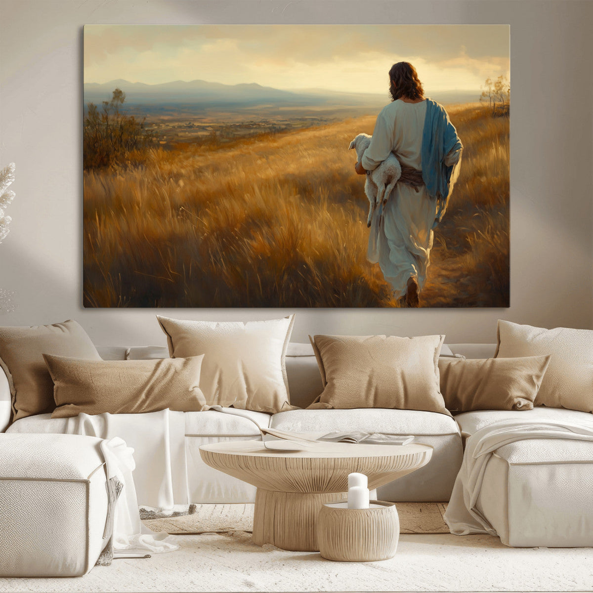Jesus the Good Shepherd Wall Art Canvas Print -