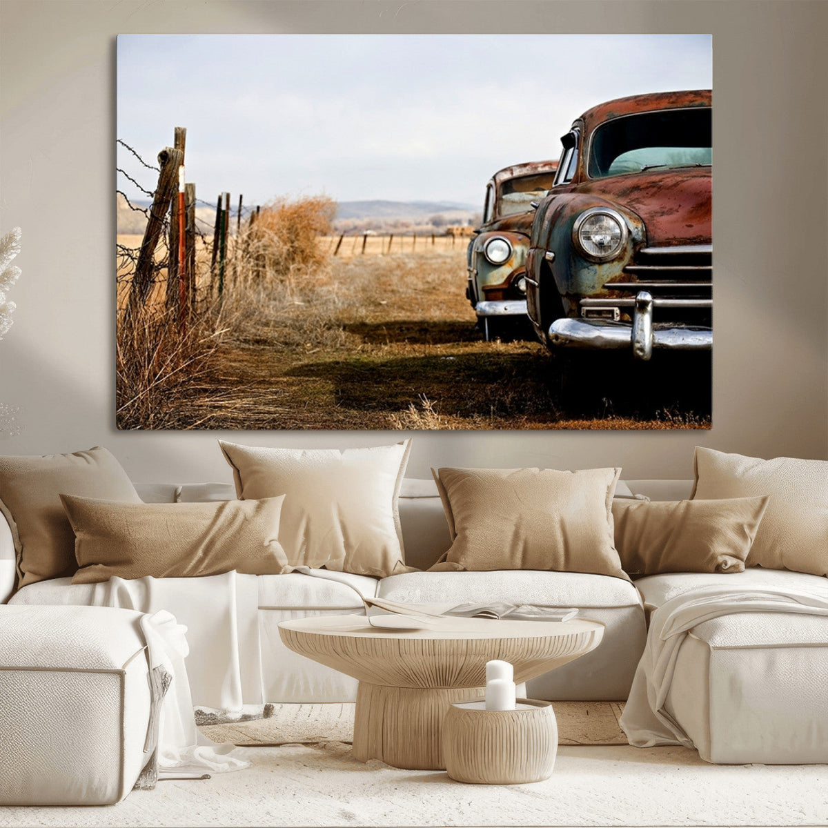 Classic Cars Vintage Wall Art Canvas Print