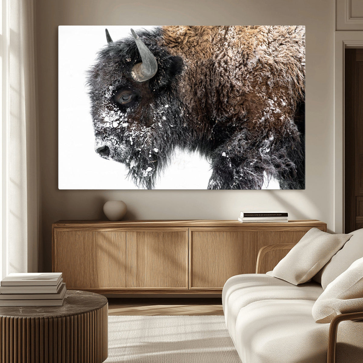 American Bison Wall Art Print – Majestic Buffalo Canvas