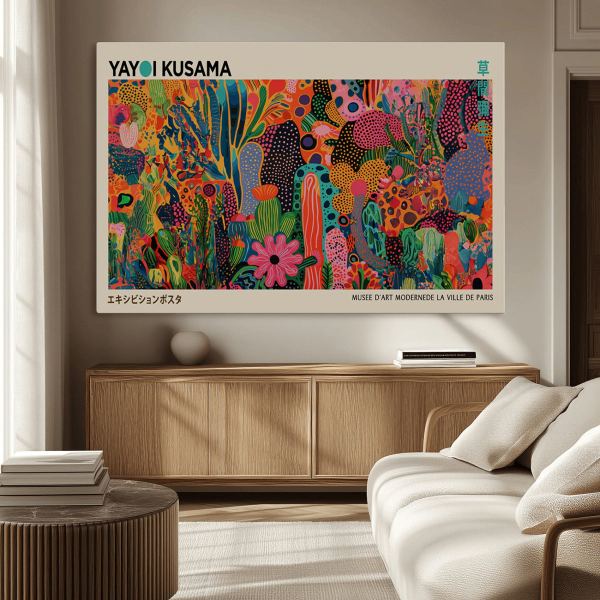 Framed Yayoi Kusama 1986 Wall Art Print – Japanese Wall Art