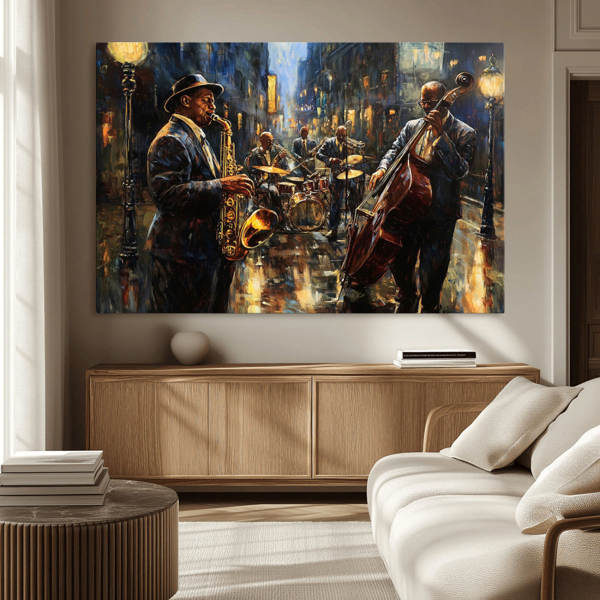 Jazz Canvas Wall Art Print – Abstract African American Music
