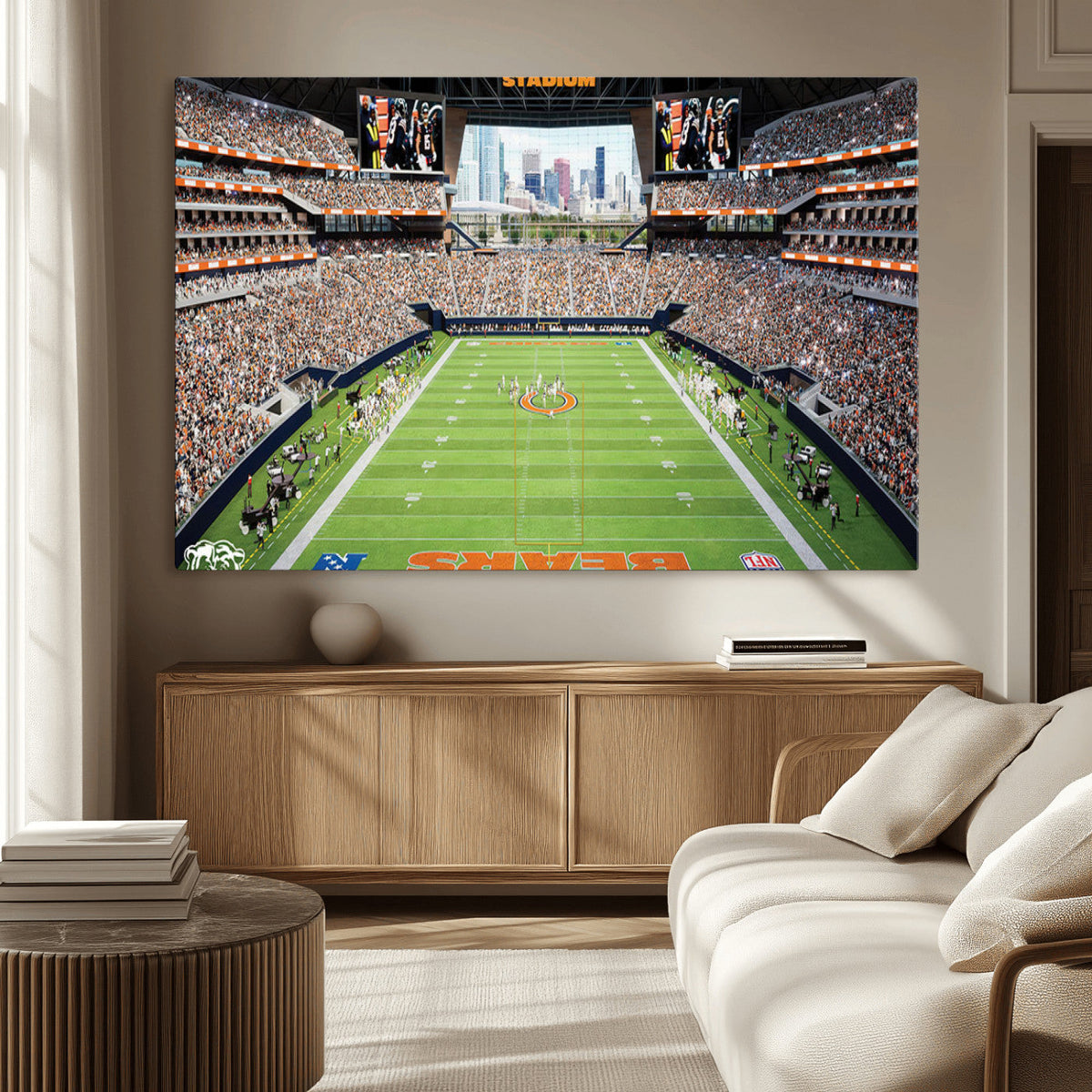 Chicago Bears Soldiers Field Wall Art Canvas Print – Framed
