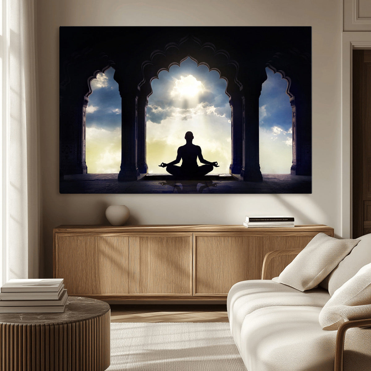 Women and Yoga Wall Art Canvas Print