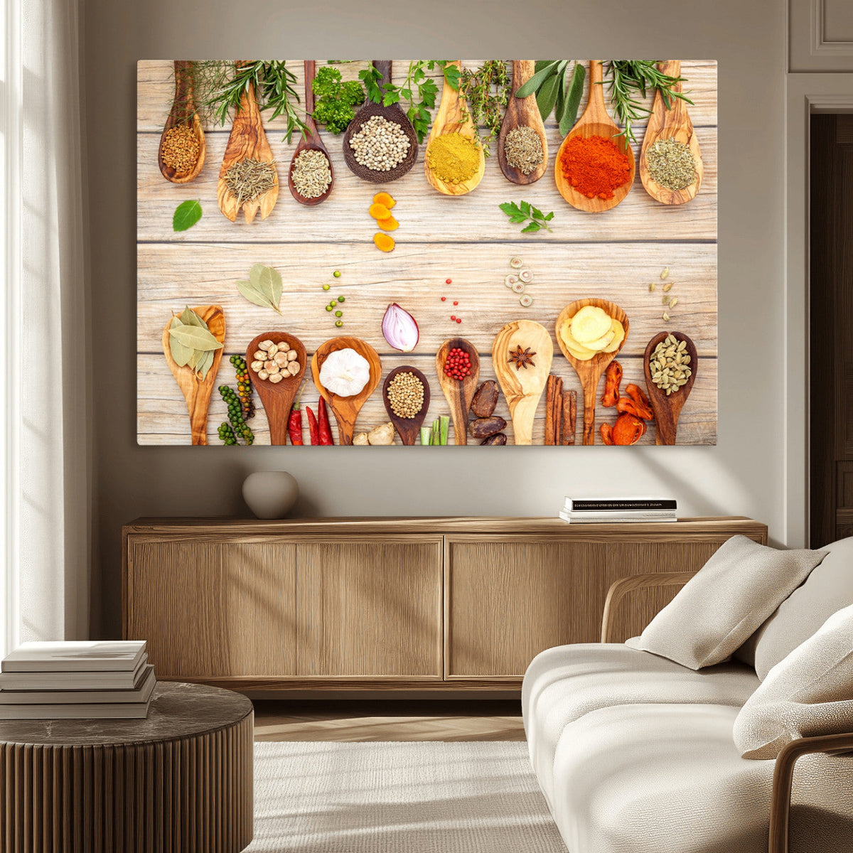 Kitchen Spice on the Table Wall Art, Kitchen Spice Wall Art