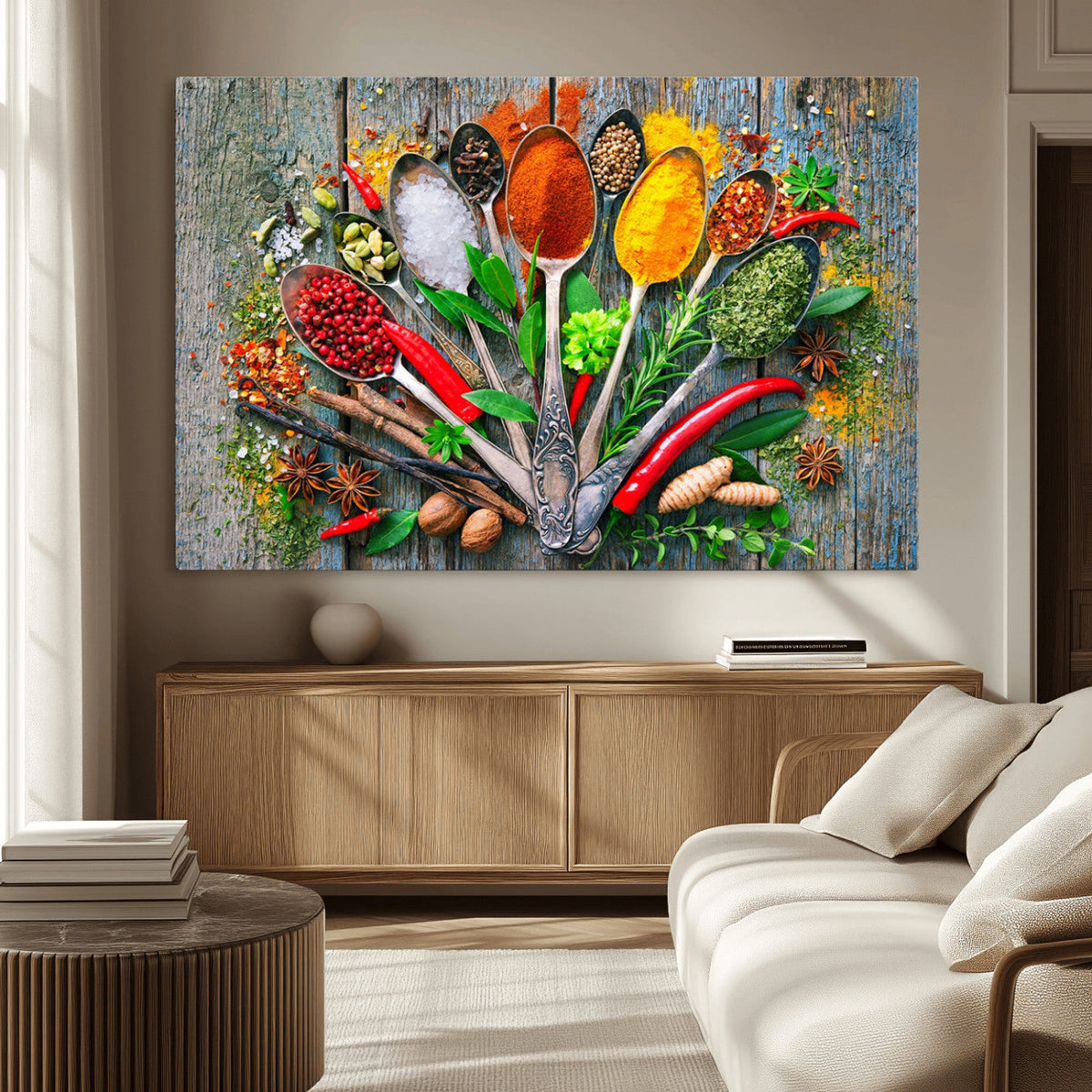 Spoonful of Spices Cooking Wall Art Canvas Print - Vibrant