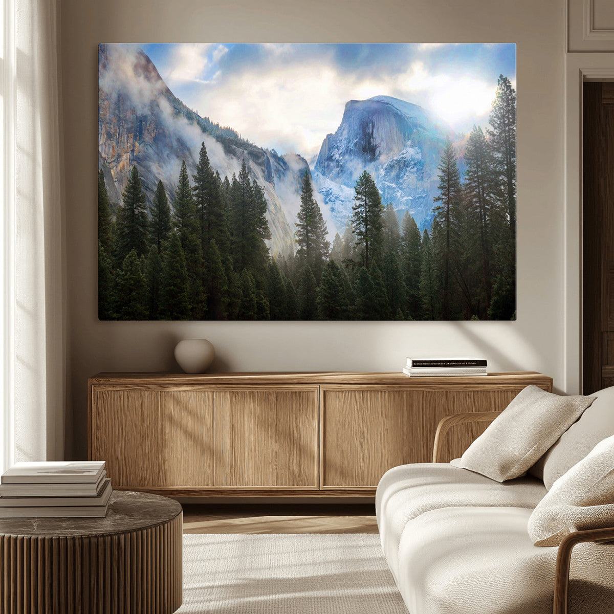Half Dome Yosemite Calinia Wall Art Canvas Print El Capitan