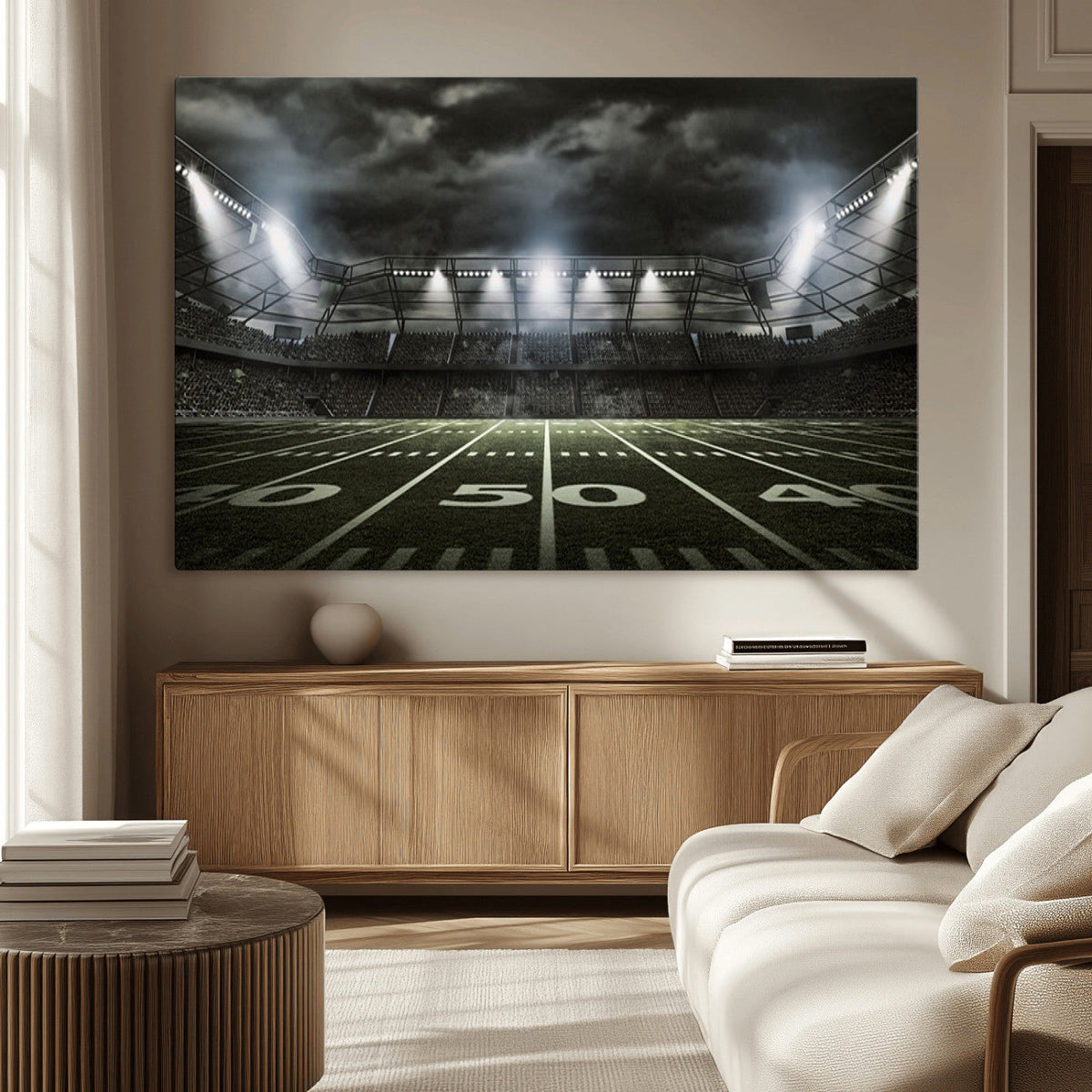 American Football Stadium Wall Art Canvas Print, Stadium