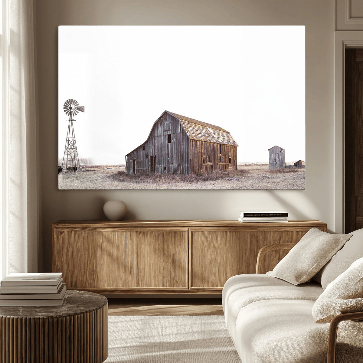 Set of 3 Rustic Farmhouse Wall Art Prints – Country Barn,