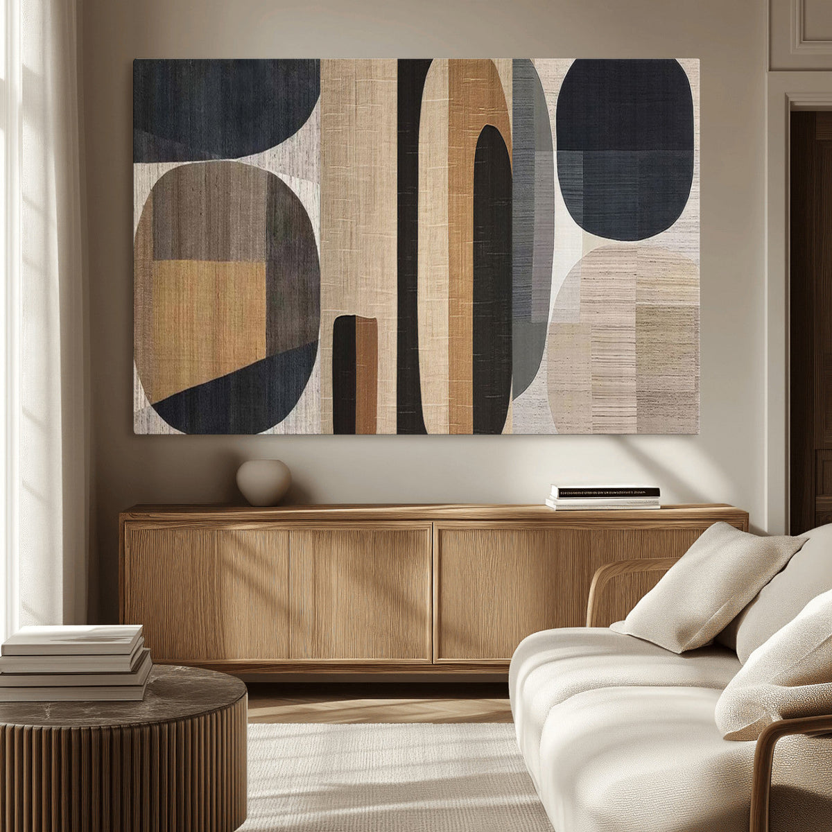 Wabi Sabi Canvas Print - Geometric Abstract Wall Art Canvas