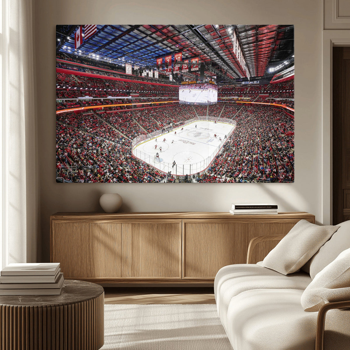 Barton Malow Little Caesars Arena Detroit Wall Art Canvas