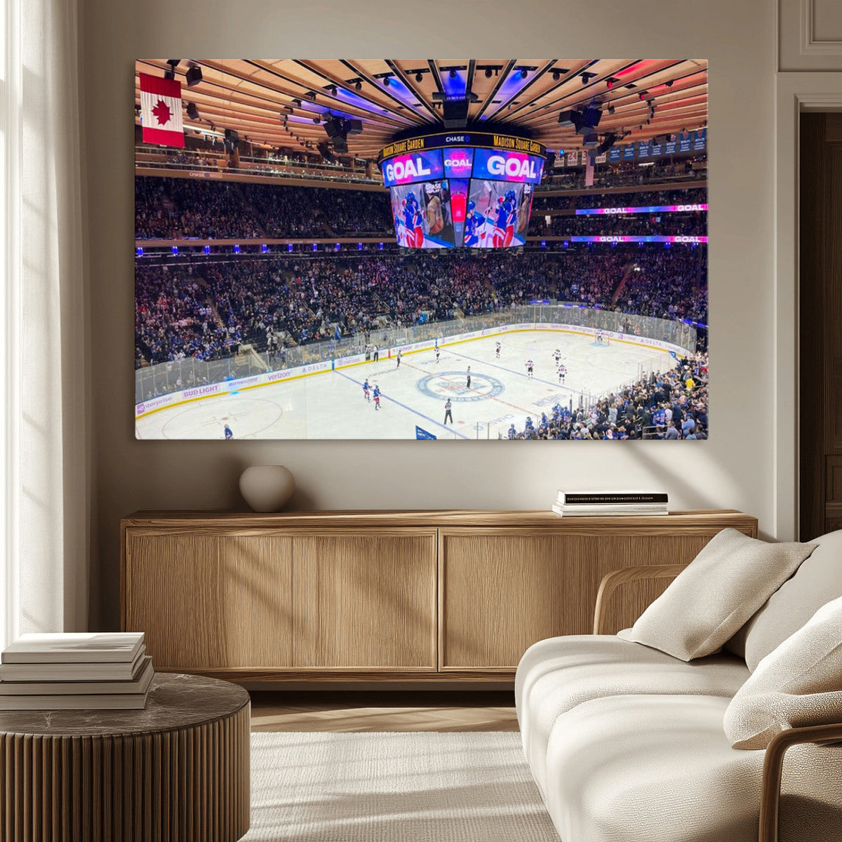 Madison New York Rangers Hockey Stadium Wall Art Canvas