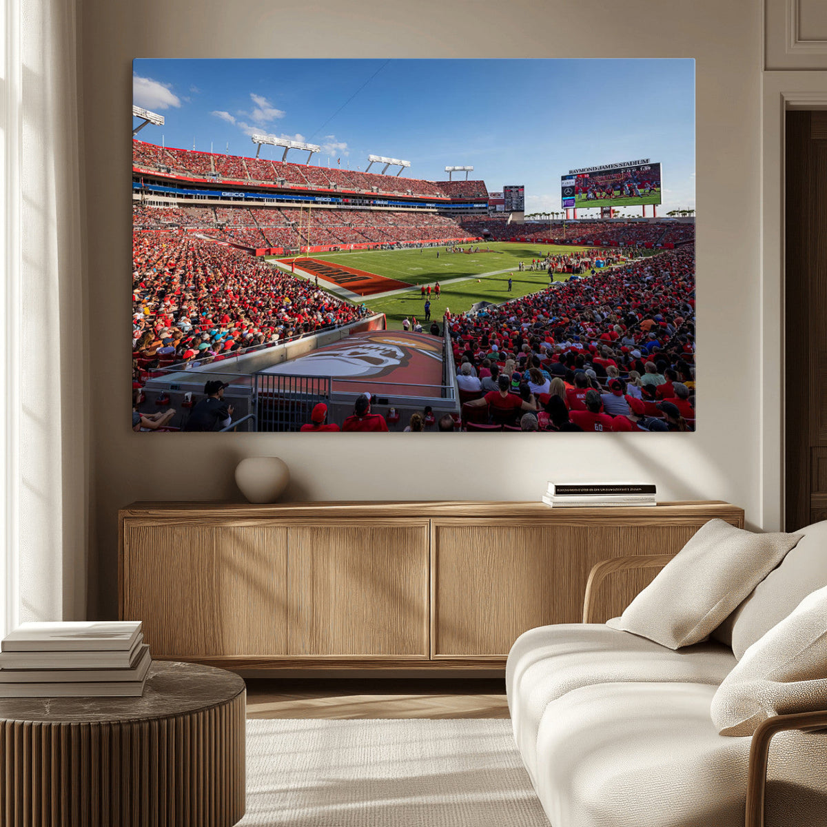 Florida Tampa Raymond James Stadium Wall Art Canvas Print -
