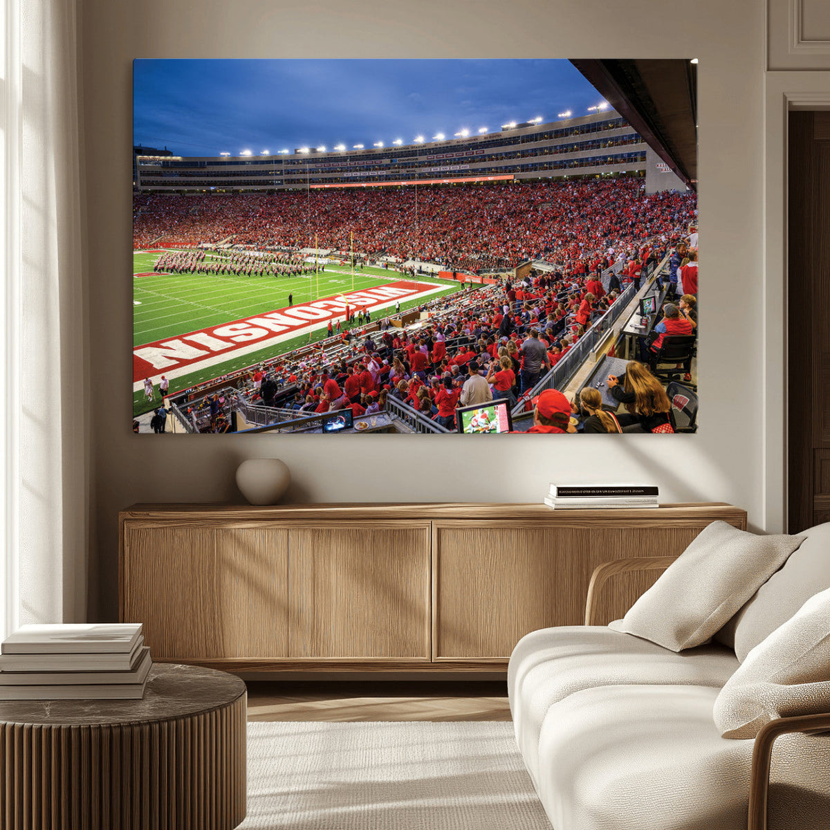 Wisconsin Badgers Football Team Print - Madison Camp Randall