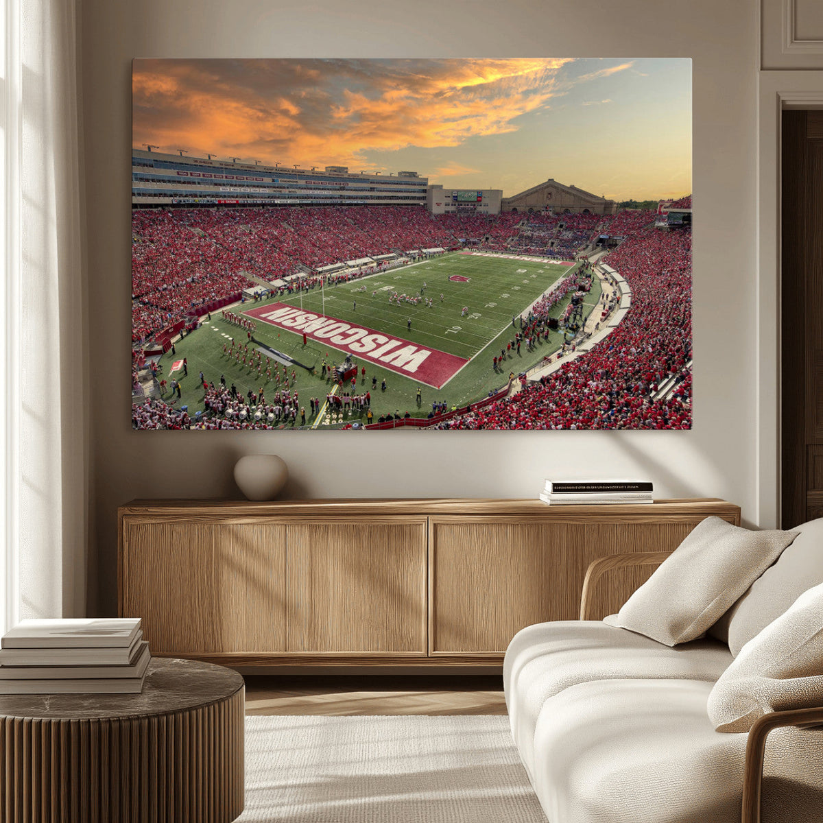 Camp Randall Stadium Wisconsin Badgers Large Wall Art Canvas
