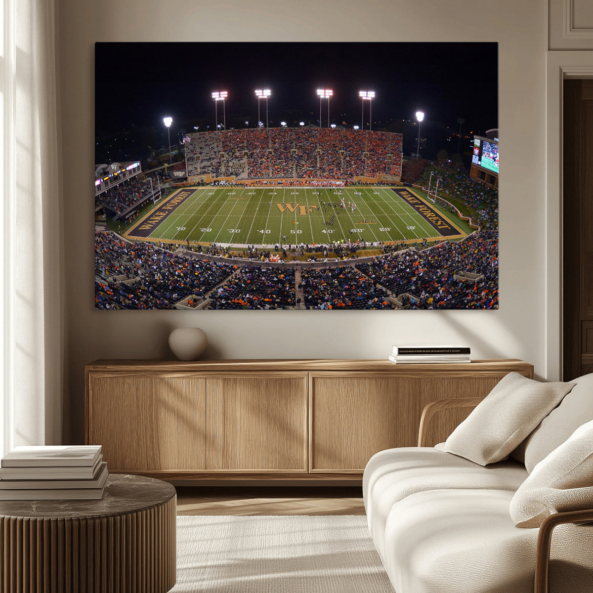 Demon Deacons Print Canvas, Football Team Print -