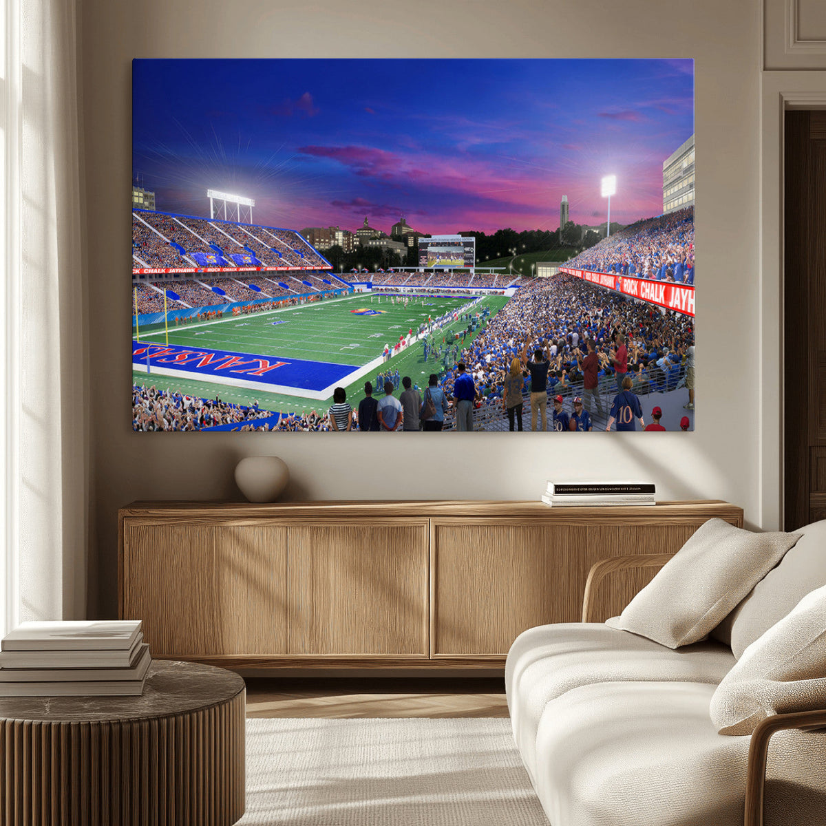 University of Kansas Jayhawks Football Team Print Canvas-