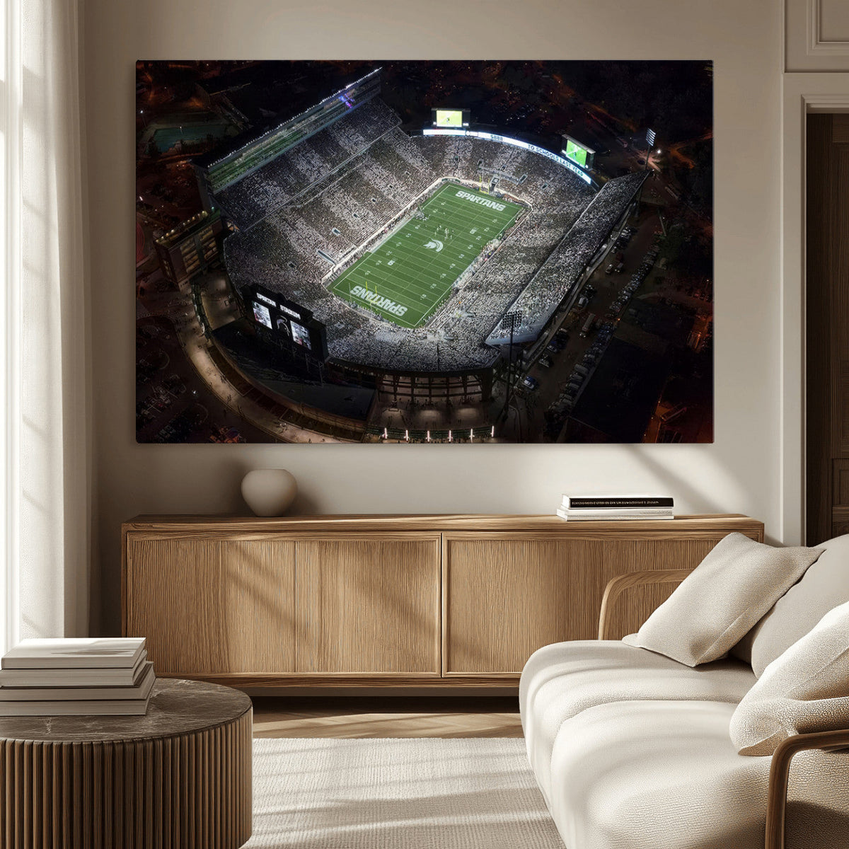 Michigan State Spartans Football Team Print - East Lansing