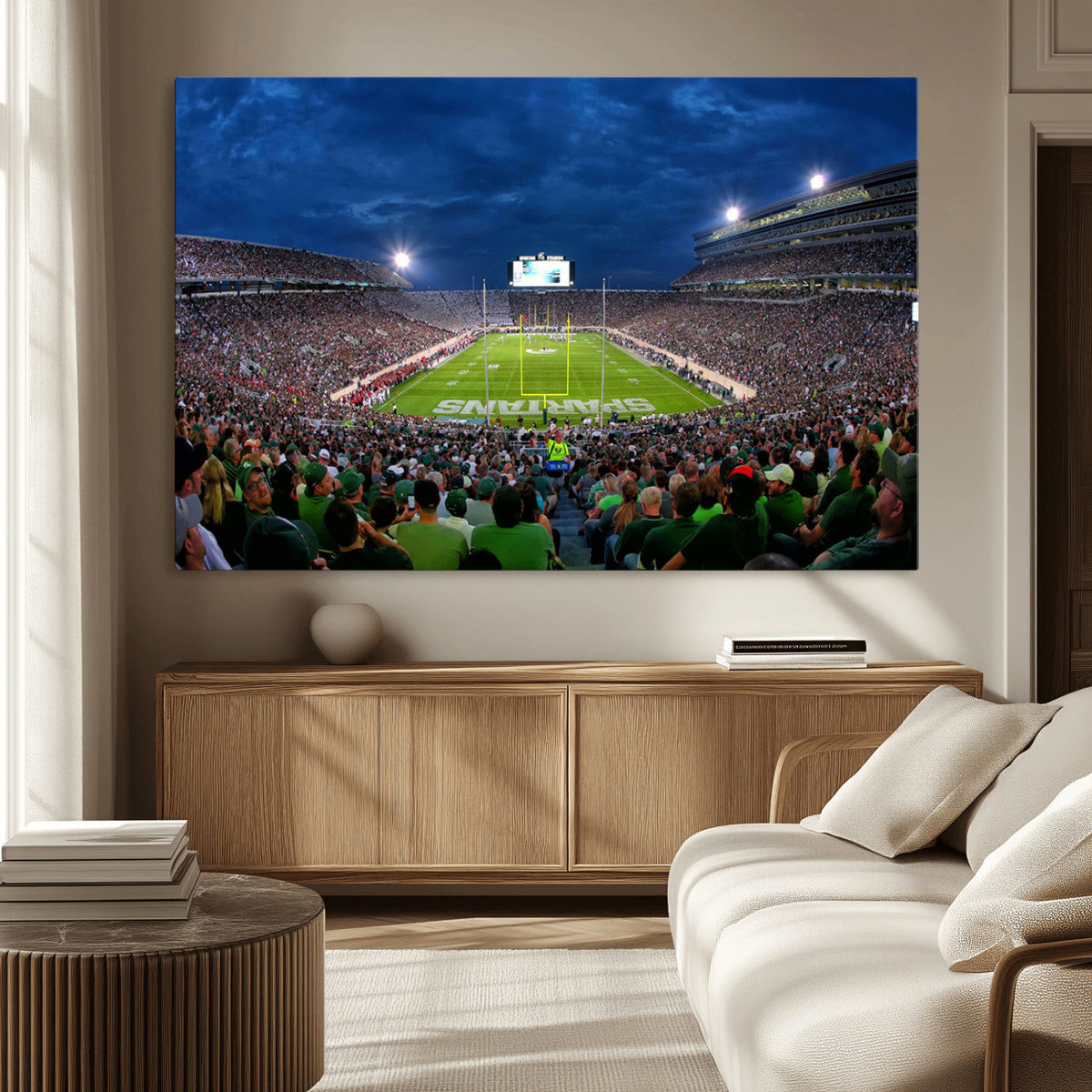 Michigan State Spartans Football Team Print - East Lansing