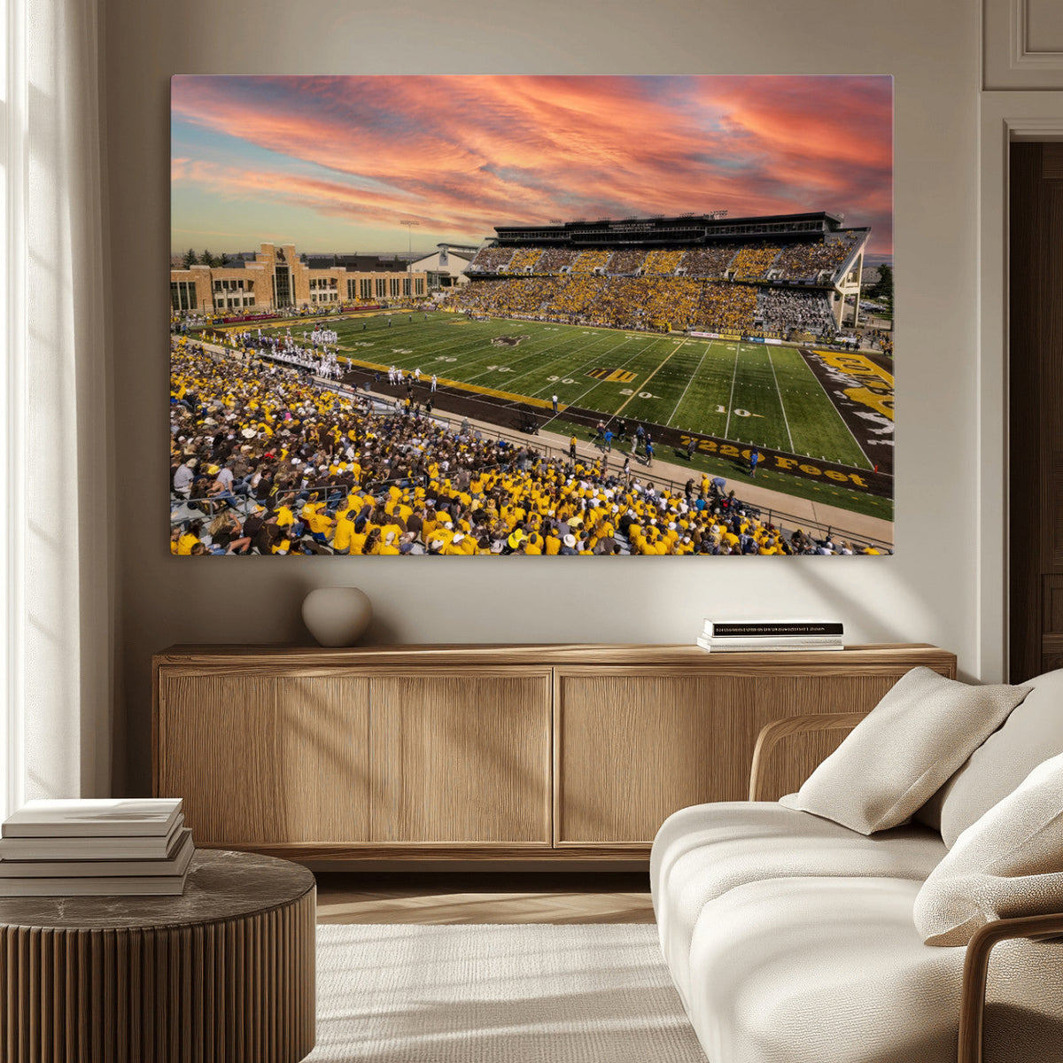University of Wyoming Cowboys Football Team Print - Laramie