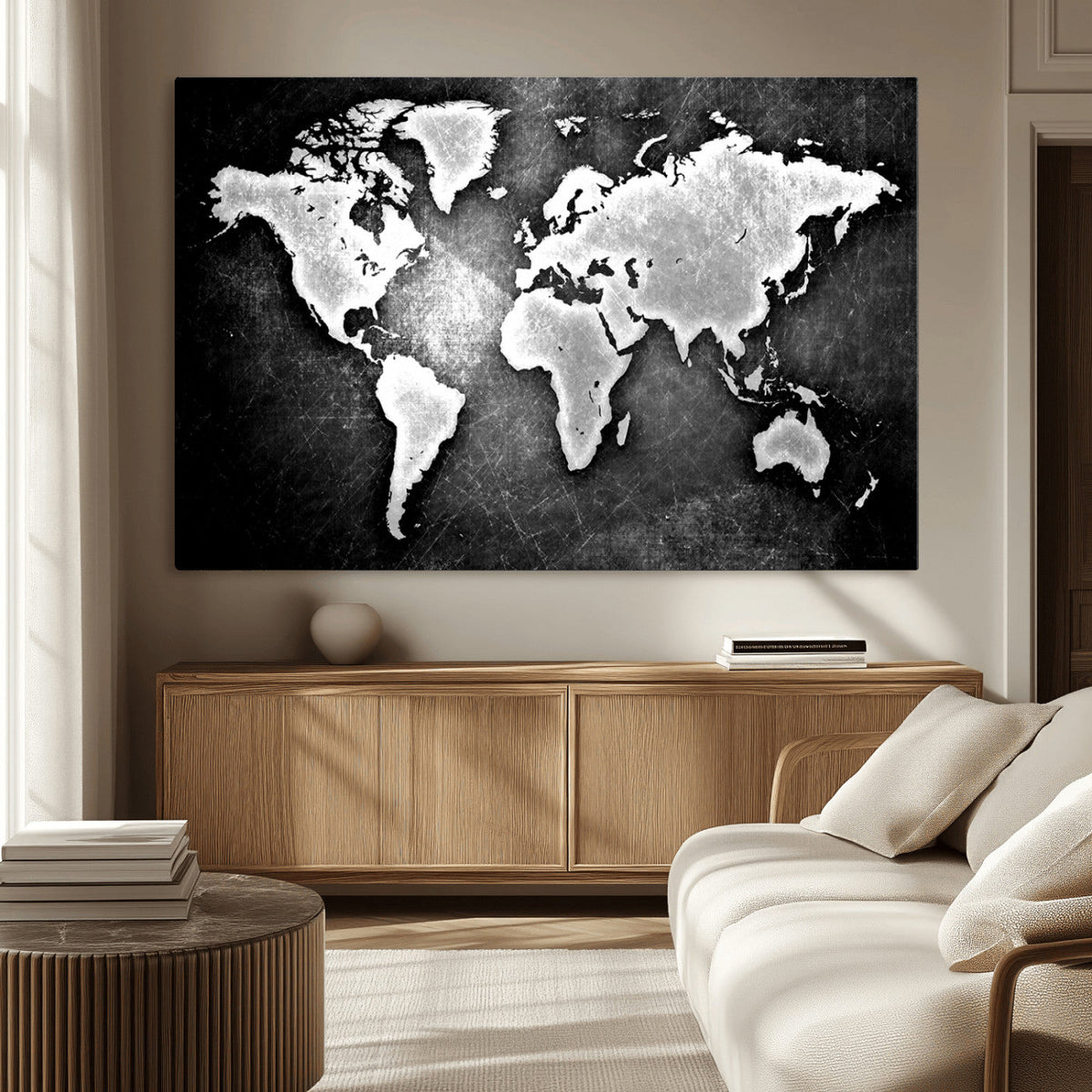 World Map Wall Art Canvas Print – Framed Wall Art for